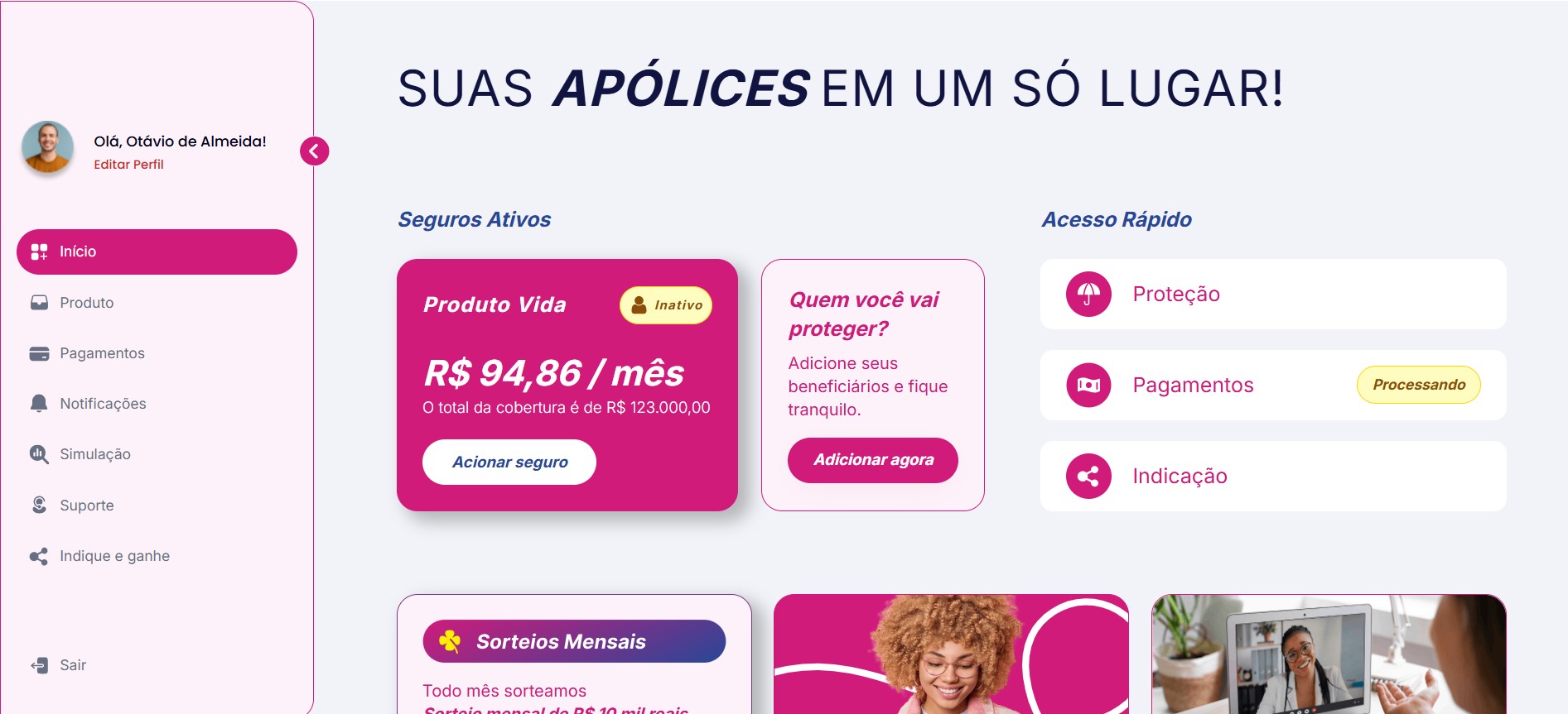 Prévia do projeto Baden Seguros