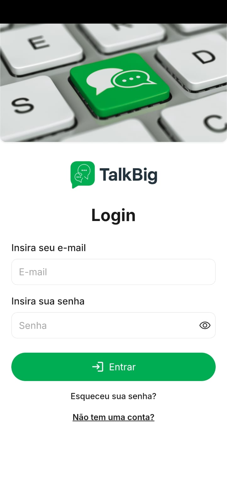 Prévia do projeto Talk Big