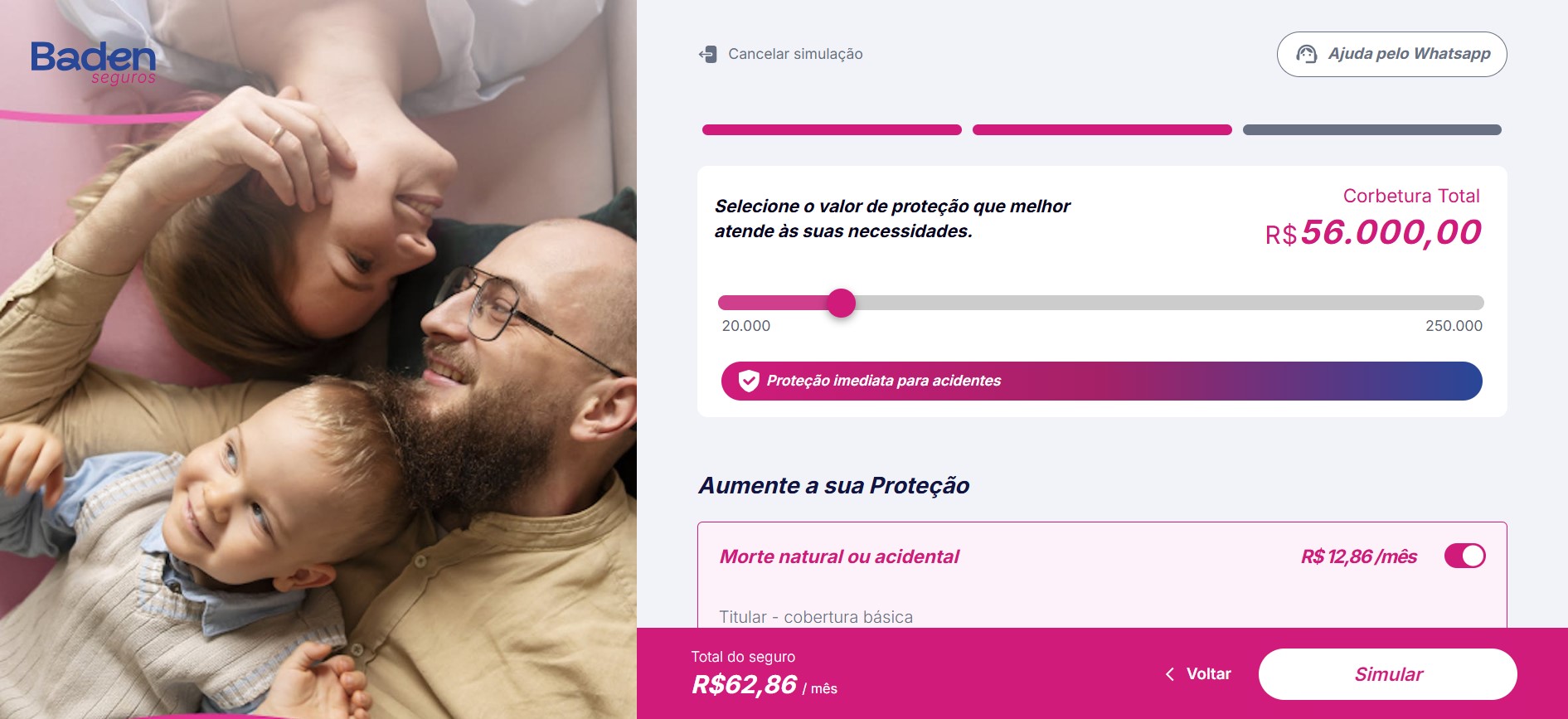 Simulação de seguro de vida